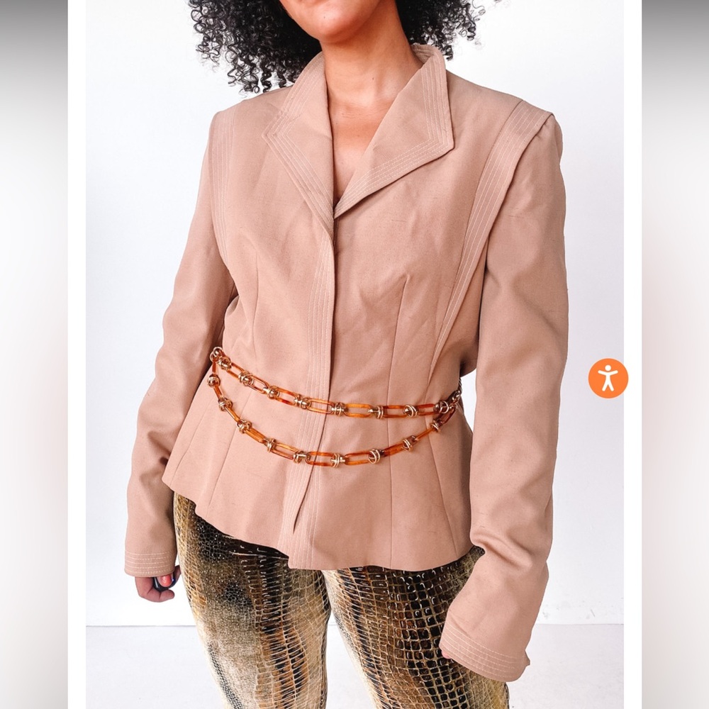 Vintage 1970s Lilli Ann Dandy Tan Suit Blazer
